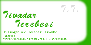 tivadar terebesi business card